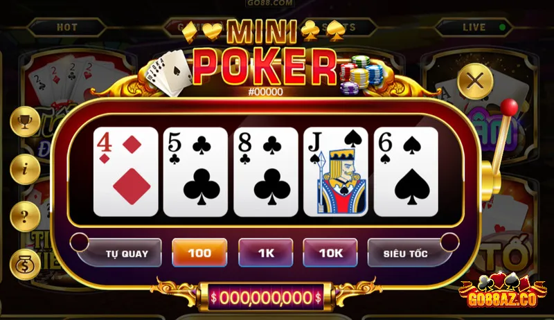 Bắt đầu vòng quay Mini Poker